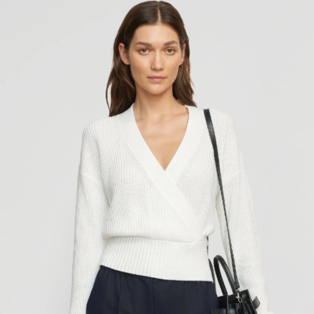 Modern Citizen Maren Cropped V-Neck Sweater